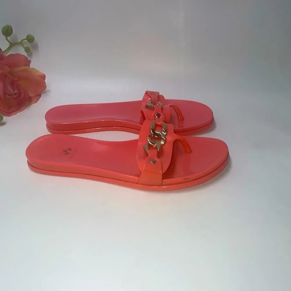 Vince Camuto Jelly Slides Coral 7-M